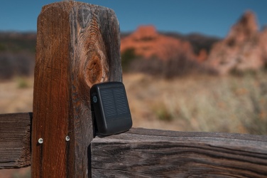 Logotrade advertising product picture of: Skywave RCS recycled plastic solar earbuds